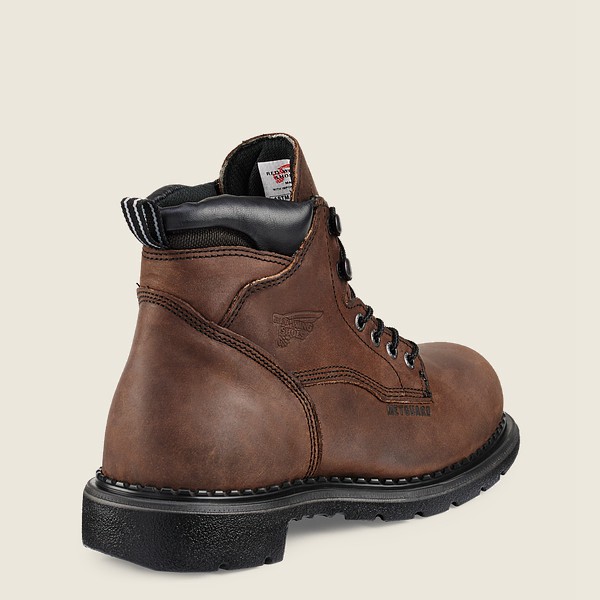 Red Wing Mens Supersole® - 6-inch Waterproof Toe Metguard - Safety Boots Brown/Black - 0867NLZTG